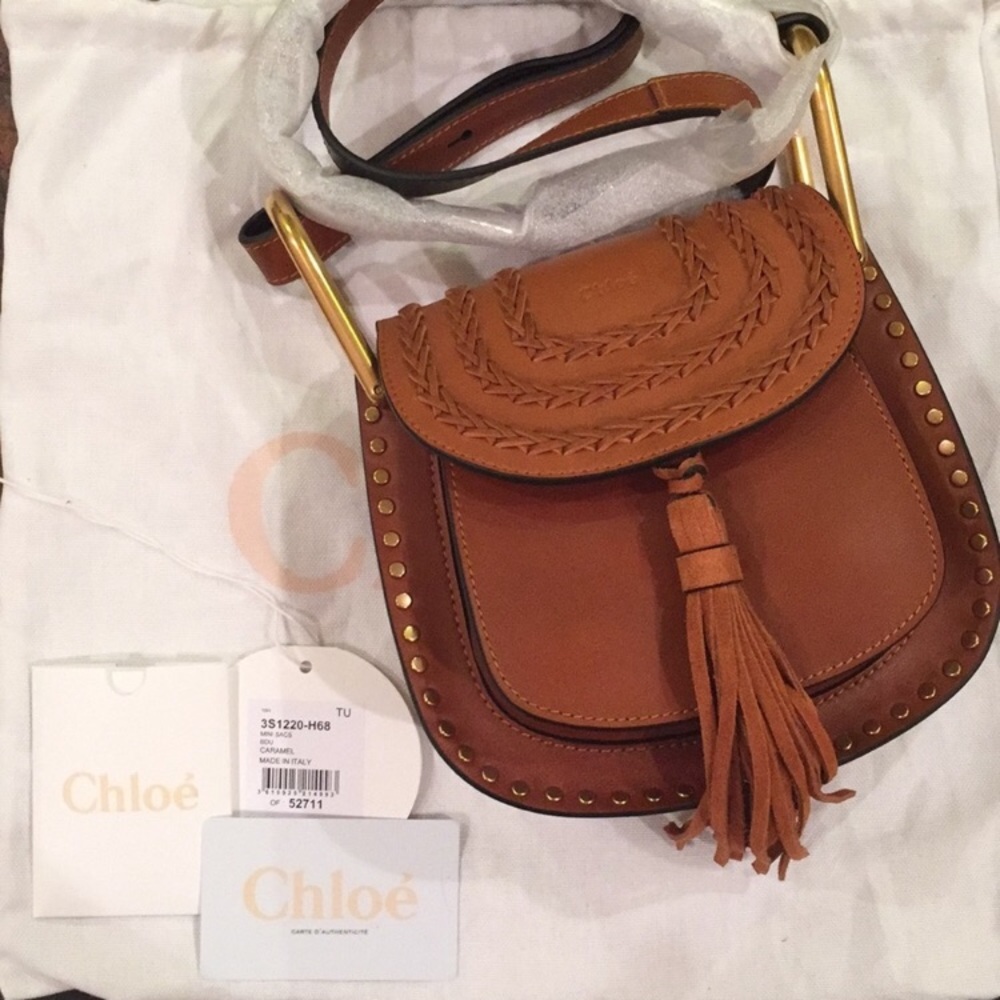 NWT Chloe “Hudson” Mini Crossbody Bag in Caramel
